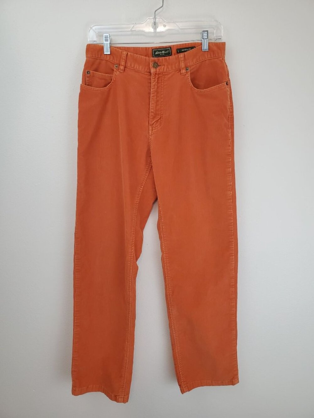 Eddie Bauer natural fit fall orange corduroy straight leg pants